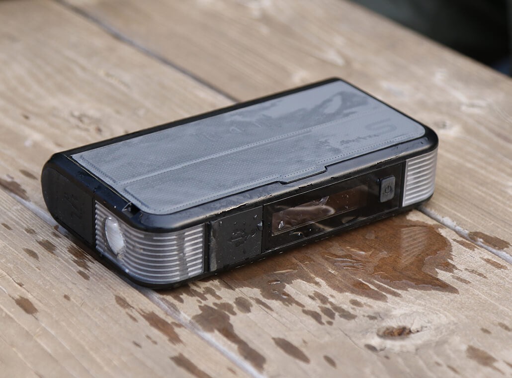 TYPE S 12V 6.0L Battery Jump Starter with Built-in MFi Certified Lightning Cable & LCD Display and 8,000mAh Qi Power Bank