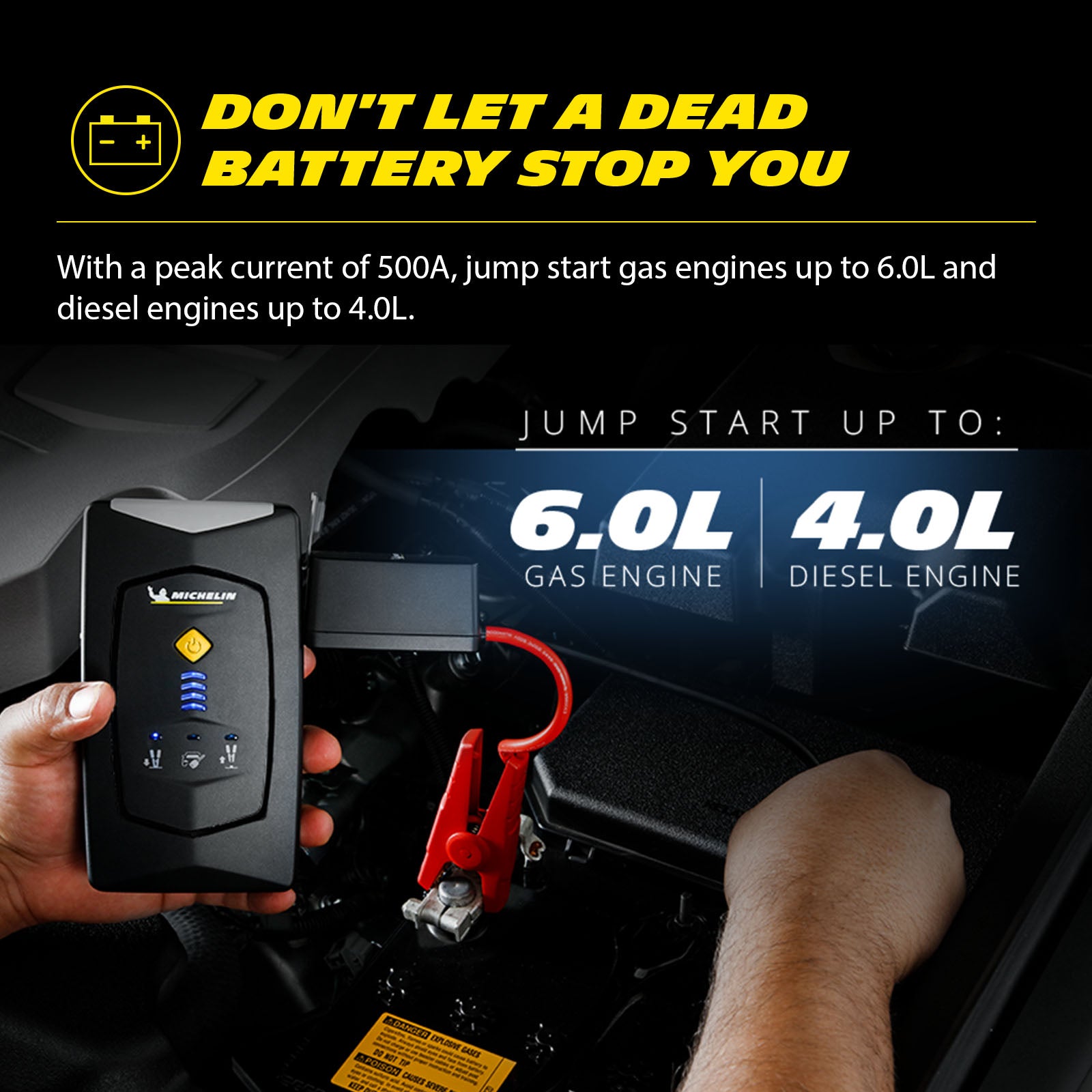 MICHELIN 12V Portable Car Jump Starter