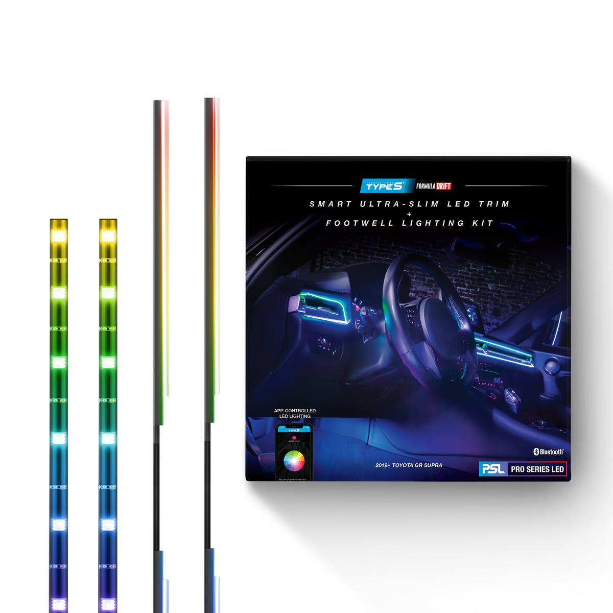 TYPE S Formula DRIFT Pro Series PSL Smart Ultra-Slim LED GS Trim + Footwell Lighting Kit