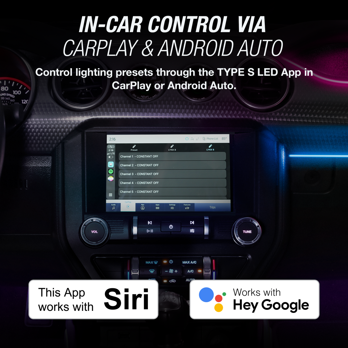 TYPE S Formula DRIFT Pro Series PSL Smart Ultra-Slim LED GS Trim + Footwell Lighting Kit - S550 Mustang