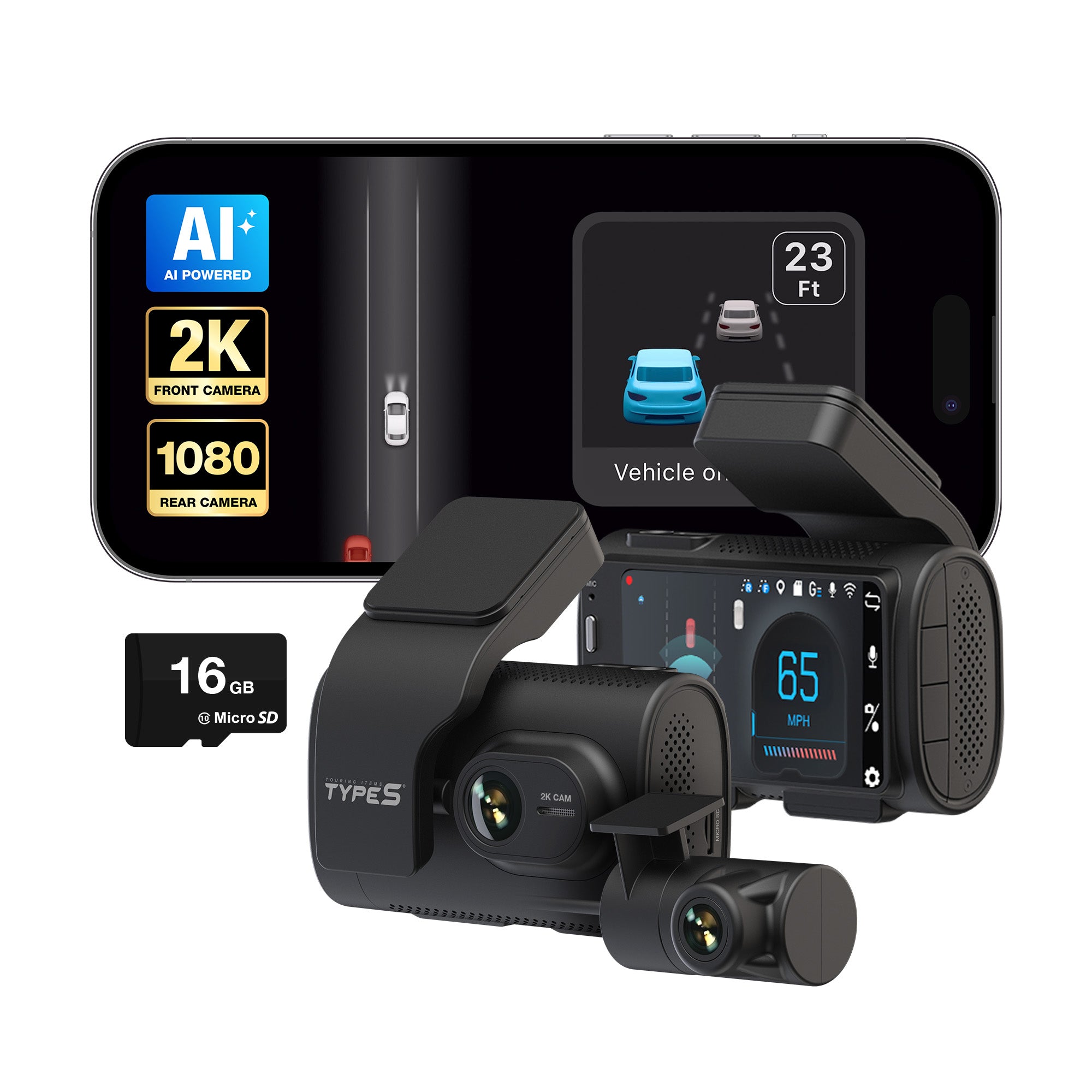 T200 PLUS Full-Coverage AI Dash Cam with AI-Powered Advanced Driver Assistance