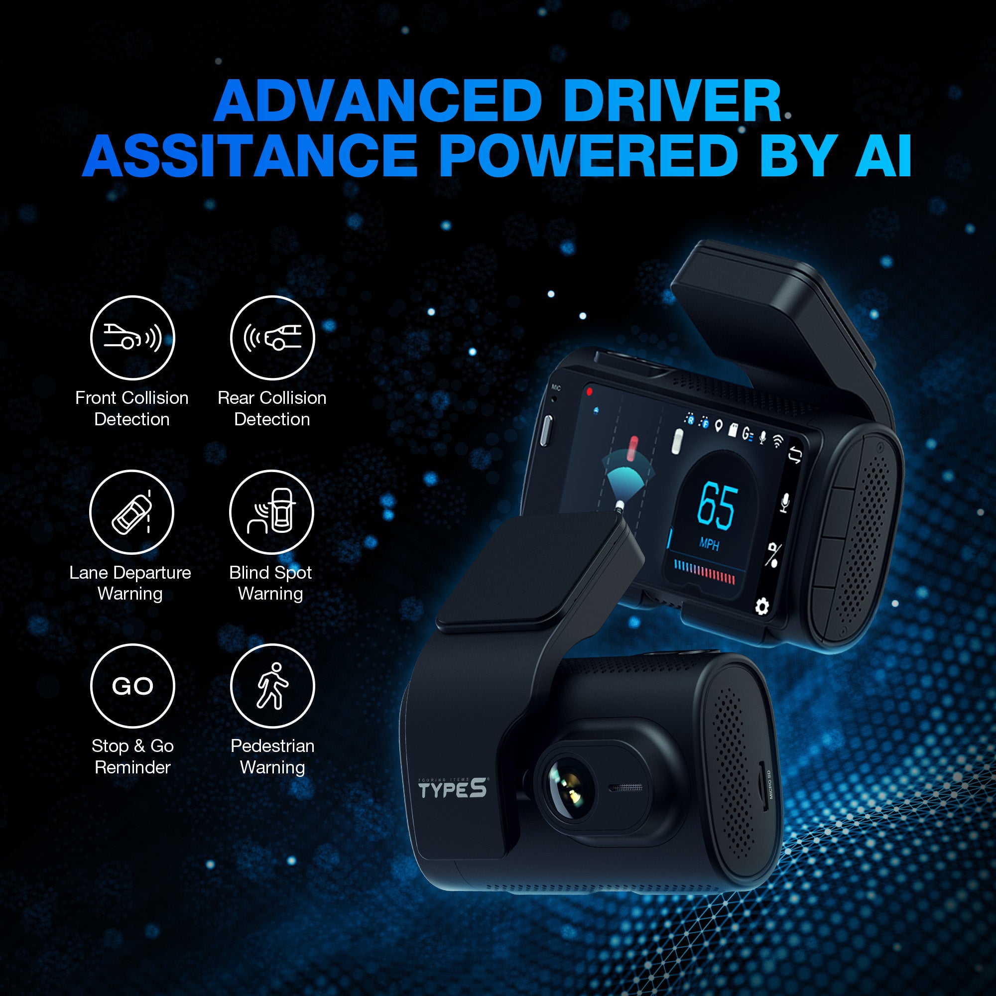 T200 PLUS Full-Coverage AI Dash Cam with AI-Powered Advanced Driver Assistance