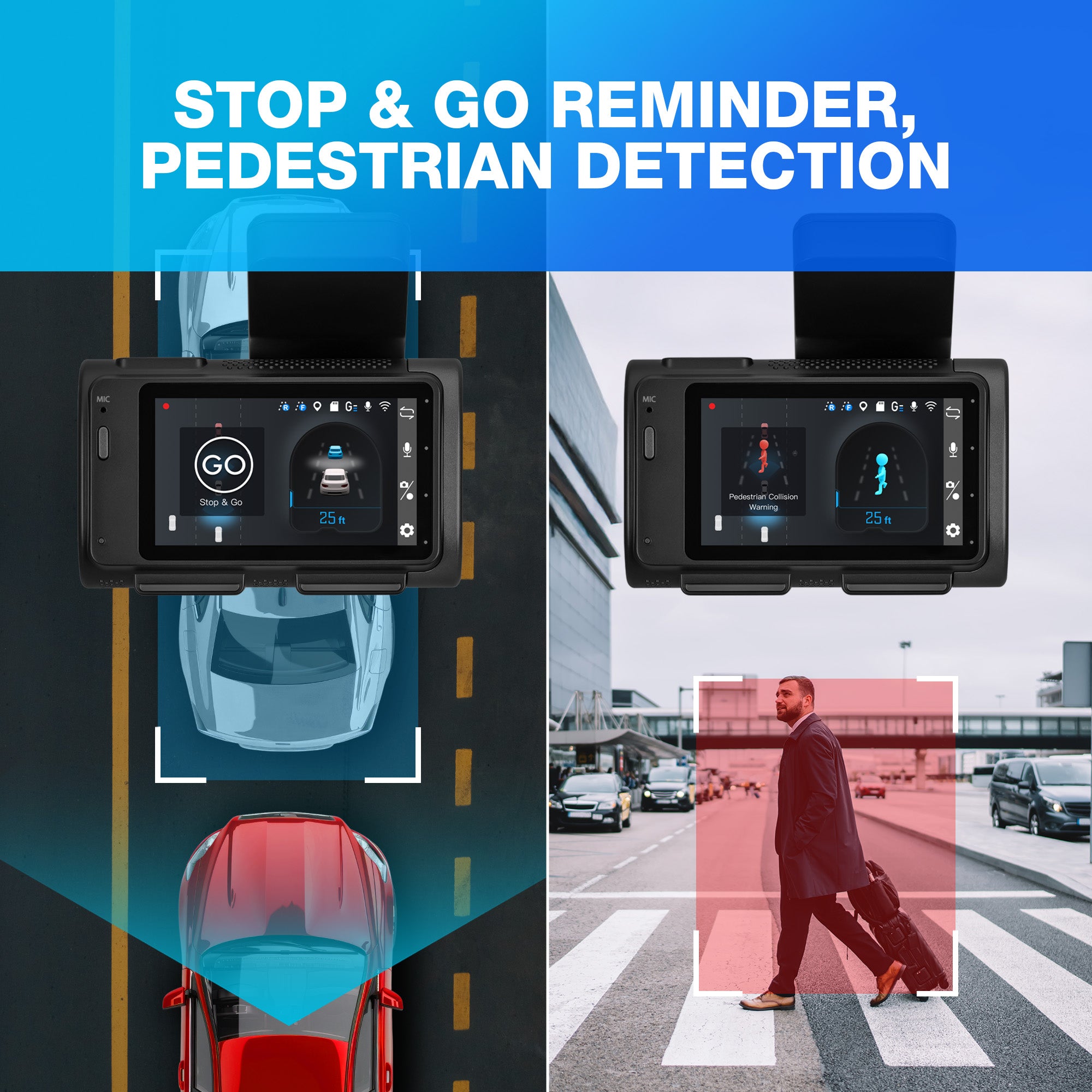 T200 PLUS Full-Coverage AI Dash Cam with AI-Powered Advanced Driver Assistance