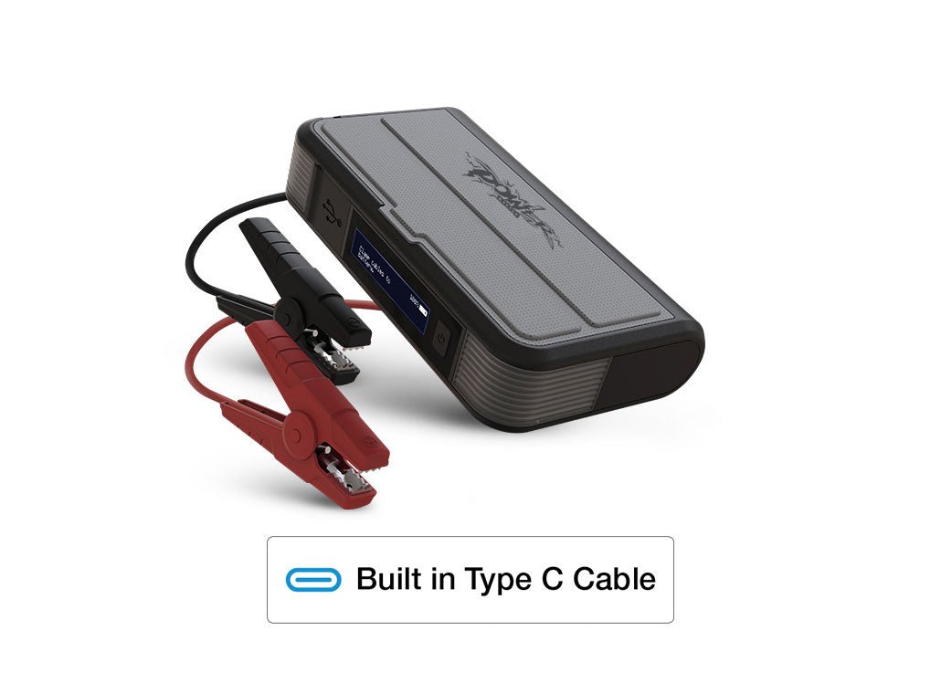 Mike Power 8000mAh Wireless Jump Starter with Built-in USB-C Cable
