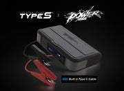 Mike Power 8000mAh Wireless Jump Starter with Built-in USB-C Cable