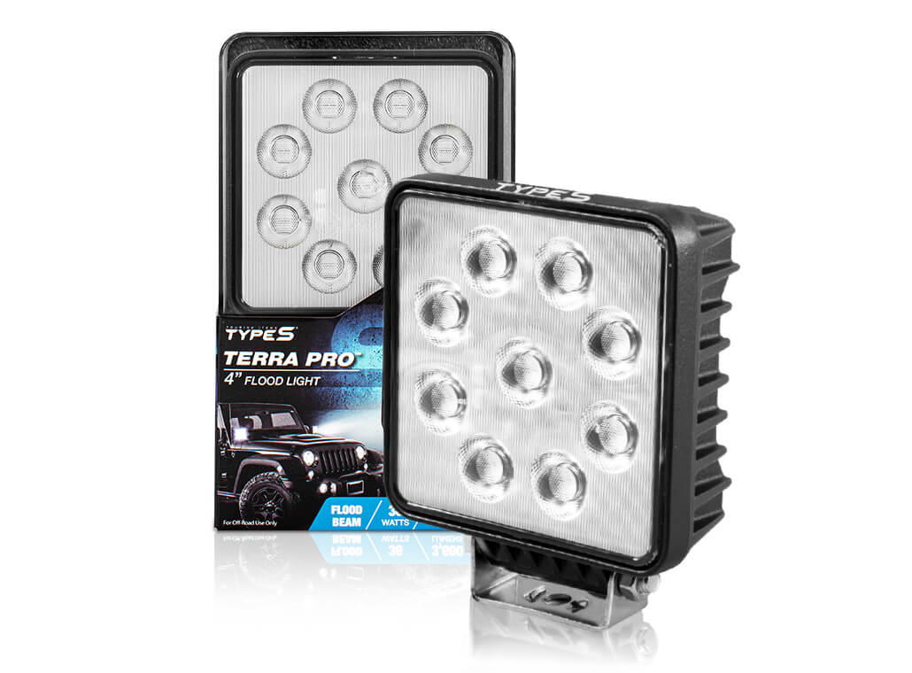TYPE S TERRA PRO 4" Square Flood Light