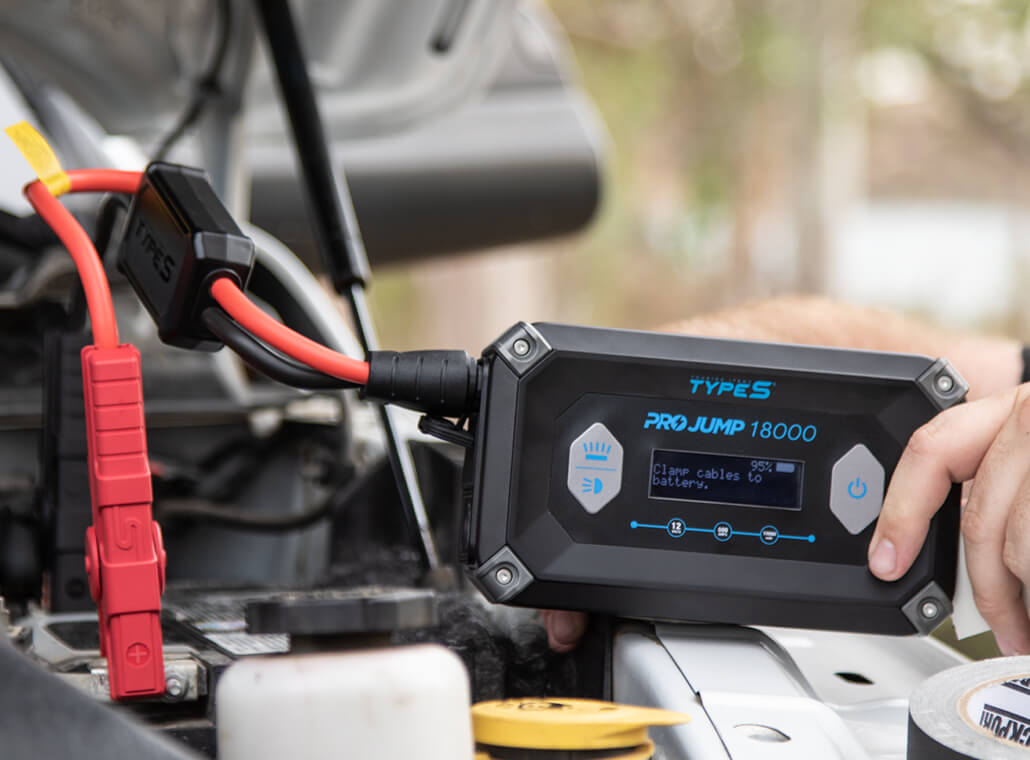 TYPE S 12V 9.0L ProJump™ Battery Jump Starter with JumpGuide™ and 18,000 mAh Power Bank